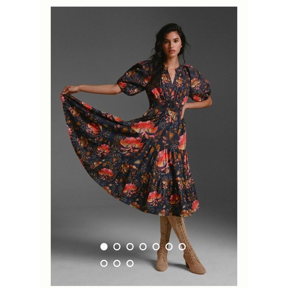 Anthropologie Dresses & Skirts - #84 Anthropologie puff sleeve midi dress